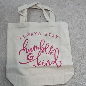 Canvas Tote Bag with Inspirational Quote